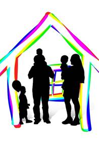 famille dans la maison